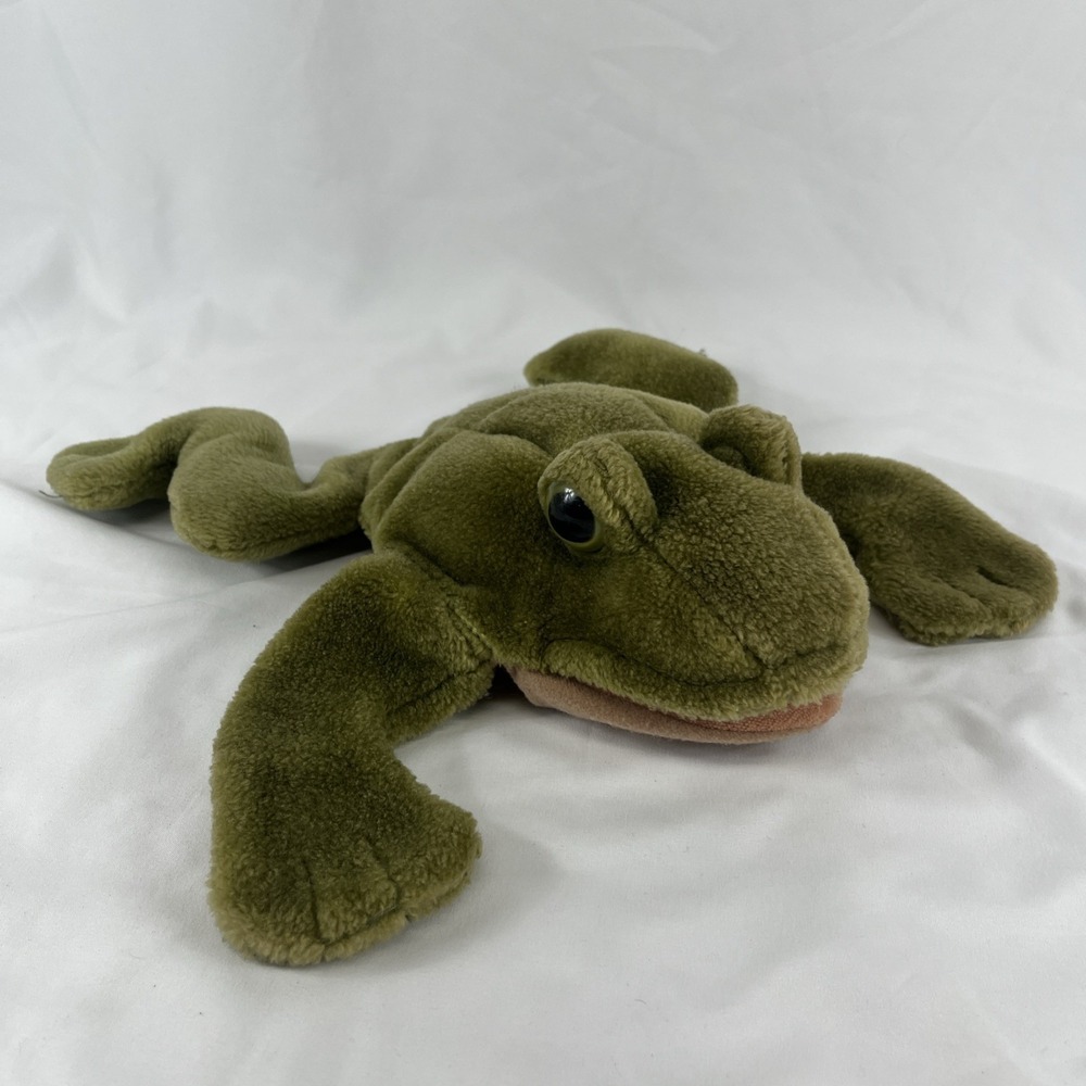 Folkmanis‎ Puppet Frog Green Stuffed Animal Plush 11 inches